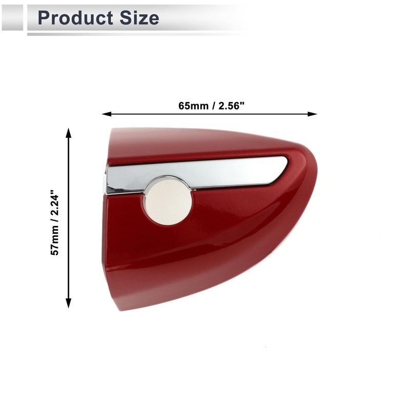 X AUTOHAUX Front Left Door Handle Lock Cylinder Cover for