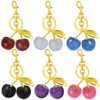 Gorgeous Cherry Bag Charm Set - Gold & Silver Keychain
