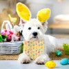 Easter Dog Bandana, 2 Pack Adjustable Holiday Party Pets Rabbit