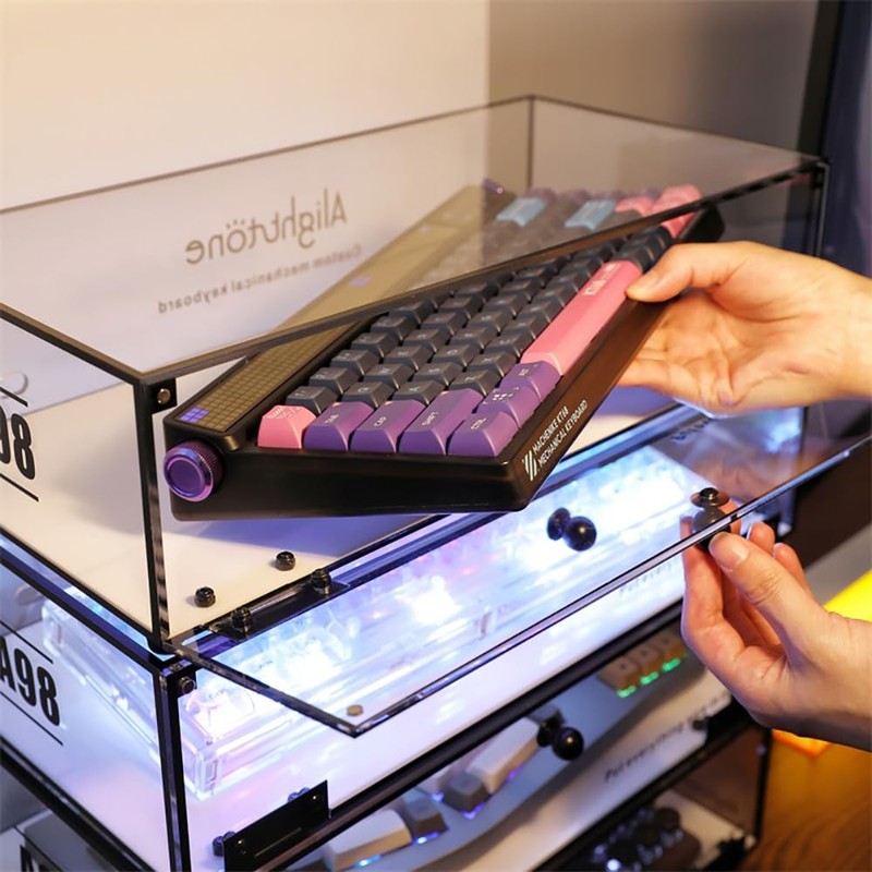 Acrylic Keyboard Storage Display Box, Clear Mechanical Display Rack, Desktop