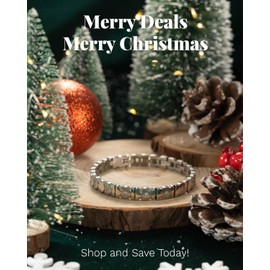 RainSo Magnetic Bracelets for Women Stainless Steel Sliver Bracelets for Women with Ultra Strength Magnetic Kissing Fish Design Adjustable Crystal Bracelet for Birthday Gift [Include Sizing Tool]