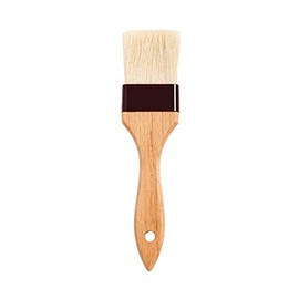 Mrs. Anderson's Baking Solid-Ferrule Natural Boar Bristles Pastry Basting Brush, 2" x 8.25"