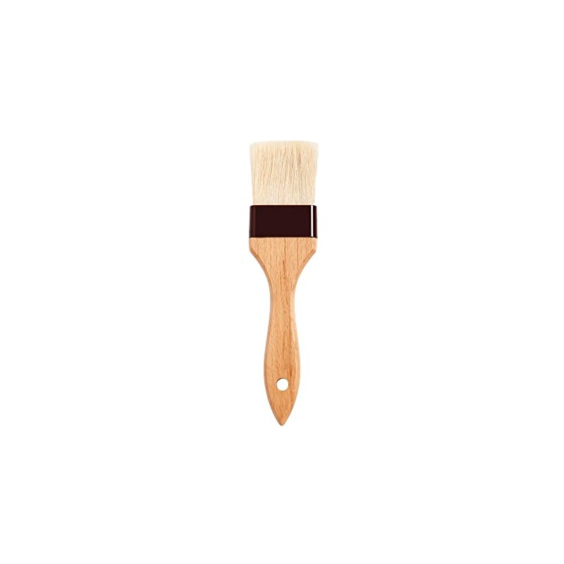 Mrs. Anderson's Baking Solid-Ferrule Natural Boar Bristles Pastry Basting Brush,
