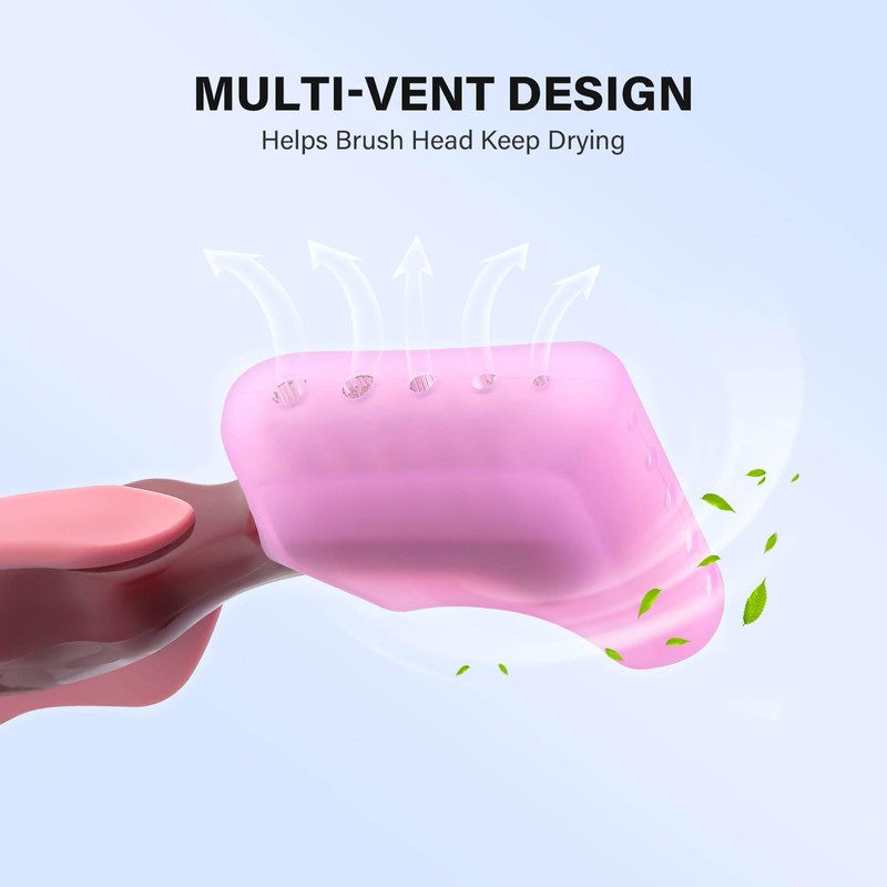 Anbbas 2pcs Soft Silicone Denture Brush Cover Fit Most Denture