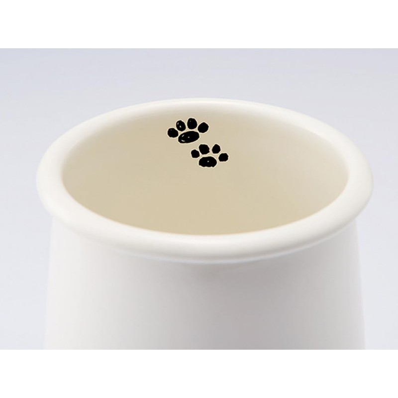 Peanuts Enamel Cutlery Stand, White, Size: Approx. W9.3, D9.3, H12,
