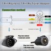 Ruibapa 7 Pin Round to 7 Pin RV Trailer Adapter,7