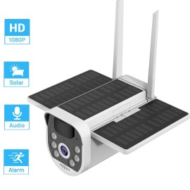4G 1080P WiFi Folding Solar Security Cameras Wireless Outdoor 2-way Audio J2Y9