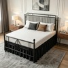 Vocander Black Split Corner Bed Skirt for King Beds 14