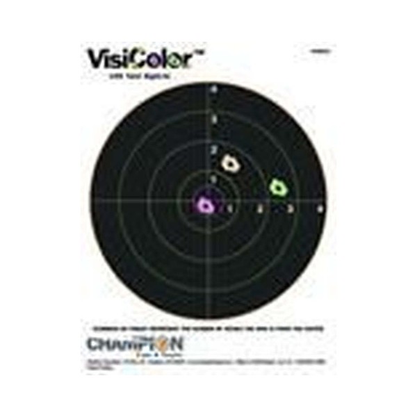 Champion Traps and Targets, VisiShot Targets, 8" Bulls Eye (10 Pack), Black, 45824