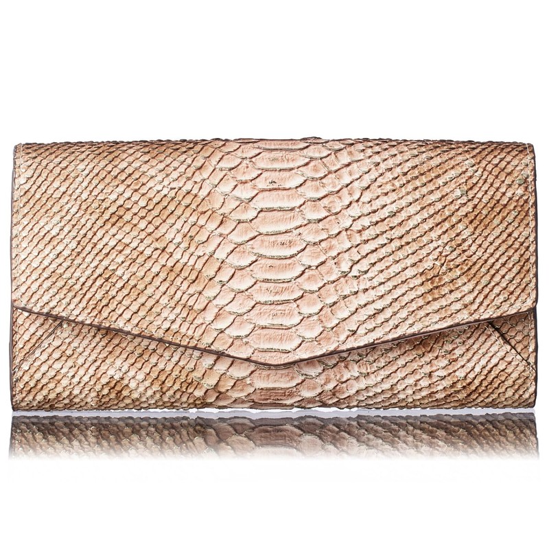 [VOICE] Align Italy Atema Company Cowhide Anaconda Diamantina Women's Flap