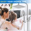Ryamen Dual Shower Head Combo, 8'' High Pressure Rain Shower