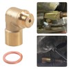 2PCS O2 Sensor Spacer, 90 Degree Angled Premium Brass Bung