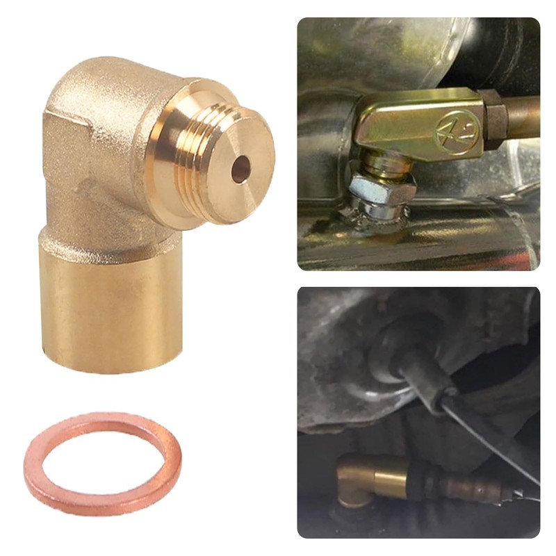 2PCS O2 Sensor Spacer, 90 Degree Angled Premium Brass Bung