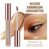 Flüssiger Lidschatten, Gold Chamäleon Liquid Eyeshadow, Metallic Shimmer Changing Glitzerlidschatten,