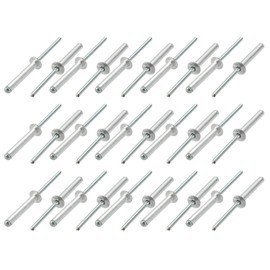 sourcing map Aluminium / Steel Open End Blind Rivets 5 mm x 30 mm Pack of 30