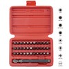 KAIFNT K402 Screwdriver Bit Set with Mini Ratchet Wrench, 1/4-Inch