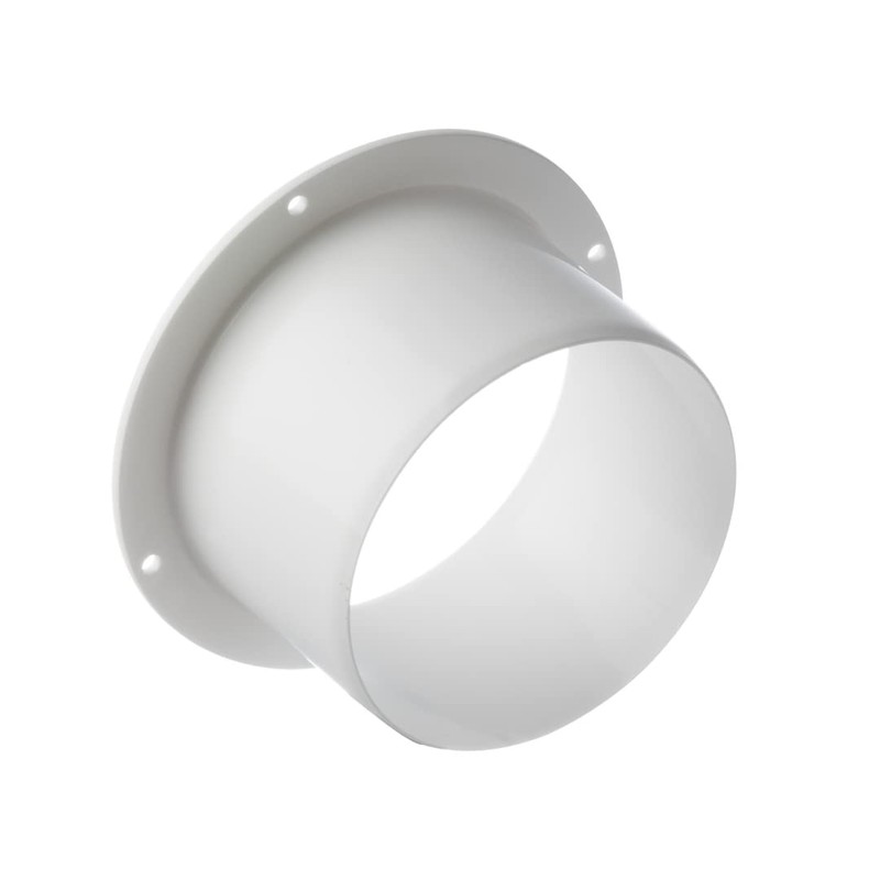 Diameter 100 mm wall flange connector for ventilation pipe, wall