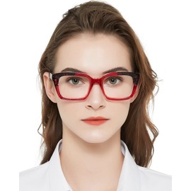 MARE AZZURO Oversized Reading Glasses 3.50+ Women Retro Square Readers 1.0 1.25 1.5 1.75 2.0 2.25 2.5 2.75 3.0 3.5 4.0 5.0 6.0 (Red+black, 3.50)