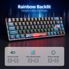 Ussixchare 60 Percent Gaming Keyboard 68 Keys Mechanical Keyboard Rainbow