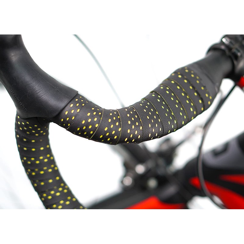 CNCLOL Road Bike Handlebar Tapes,2350mm Bicycle Handlebar Tapes,Yellow