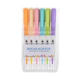 Highlighter Pens 6 Colors School Student Office Pastel Highlighter Pens Assorted Colors Marker Pen Writing Set