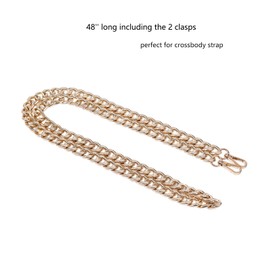 Medium Size Fabulous Metal Shoulder Crossbody Purse Strap Replacement Bag Chain Accessories (48‘’, Gold)