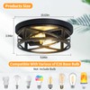 ZHU YAN Farmhouse Light Fixtures,2 Pack Flush Mount Ceiling Light,Rustic