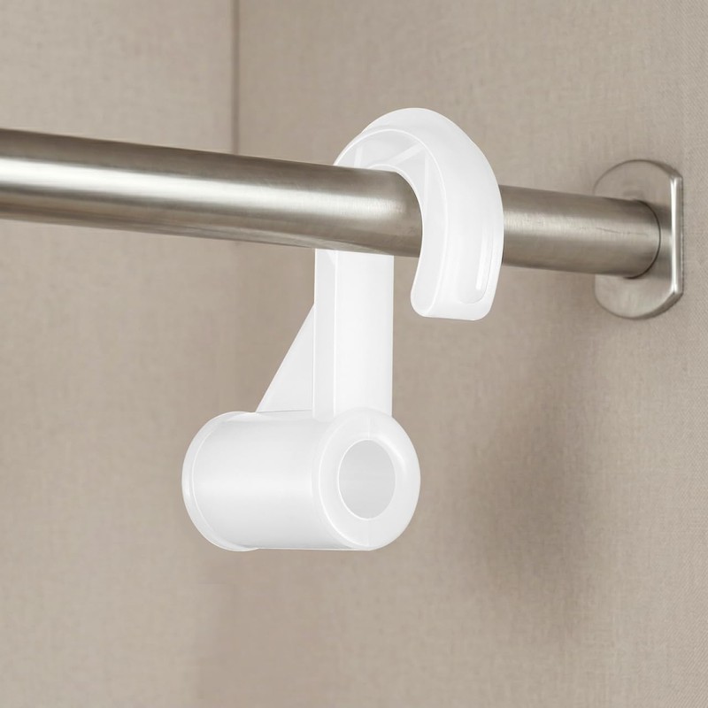 ULTECHNOVO 6 pcs Wardrobe Rod Bracket Adjustable Closet Pole Holder