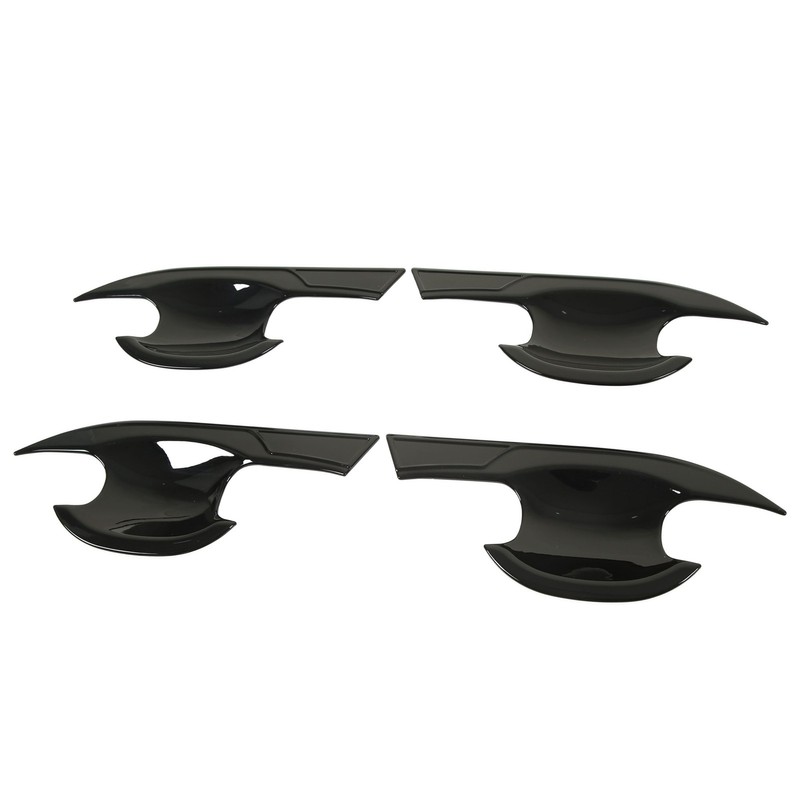 4PCs Car Exterior Door Handle Bowl Protector Glossy Black Cup