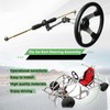 JNDO Go Kart Steering kit 380mm Steering Shaft+340mm Rack and