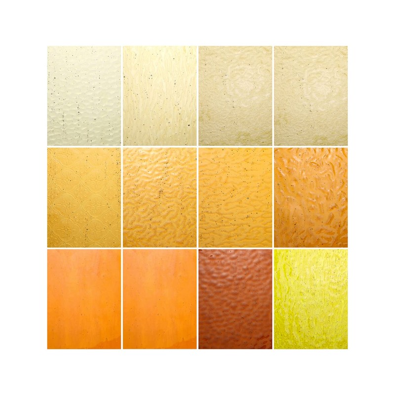 Lanyani 10 Sheets Transparent Stained Glass Sheets, 4x6 inch Colored