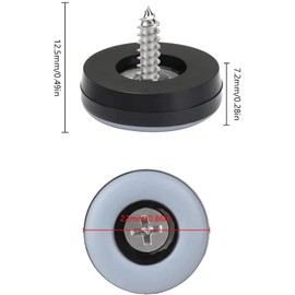Pack of 32 Floor Gliders Diameter 22 mm Teflon Gliders for Screwing with 32 Pieces Stainless Steel Screws Chair Foot Protection Furniture Glider Set Effective Protection of Your Furniture Chairs