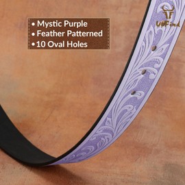 UpFind Men Women Western Belt Strap without Buckle 1.5" Wide Cowboy Cowgirl Floral Embossed PU Leather Belt Strap for Jeans