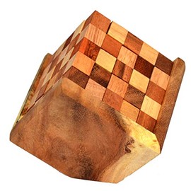 Puzzle Wood Pentomino Cube Medium with 125 Small Cubes in Y Arrangement Packing Puzzle Laying Puzzle