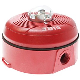 System Sensor PC2RK Ceiling-Mount Outdoor Horn Strobe W/Backbox, 12/24V, Red