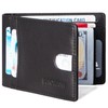 PAOFAM Chain Wallets for Men, Genuine Leather Blocking Bifold Wallet