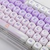 Gliging Keycaps 142 Keys Purple Rabbit Cute MOA Profile Dye-Sublimation