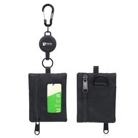 DMEEK Coin Purse, Pass Case with Wallet, Card Case, Commuter Holder, Extendable Key Holder, Outdoor, Carabiner, Backpack, Key Case, Men's, Women's, Kids, Junior School Students, Compact, Coin Case