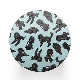 1 x Round Black Tuxedo Cockapoo Coaster - Spaniel Poodle Puppy Pets Dogs Lover Fan Animals Birthday Men Women Friend Kitchen Drink #82956