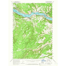 YellowMaps White Salmon WA topo map, 1:62500 Scale, 15 X 15 Minute, Historical, 1957, Updated 1966, 20.8 x 15.5 in - Polypropylene