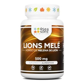 Melena de León 500 mg  Lions Mane Mushroom  LIONS MELÉ  Suplemento Alimenticio de Hongo  120 Cápsulas Veganas  Sin Gluten, Sin Azúcar, Sin Soya...    