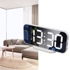 LED Mirror Electronic Clock Adjustable Brightness 6.7 Inch HD Digital