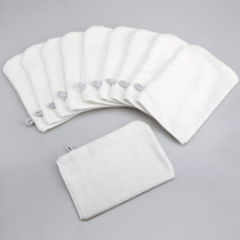 PHOGARY 10 Pack Microfiber Body Wash Mitts, Soft Face Mitten,
