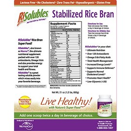 Stabilized Rice Bran Powder (Manna) 1.3 Lbs 600g As Seen with Patty On TV