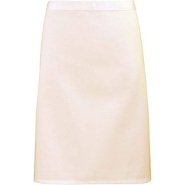 Premier work wear ‘Colours’ mid length apron for bistro/bar/catering/kitchen PR151 - Beige - One Size