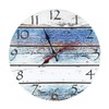 LOHAS Home Seashore 30 cm Round Wall Clock Silent Non-Ticking