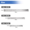 Mesee Set of 3 Pcs Stainless Steel Rulers, Metal Office