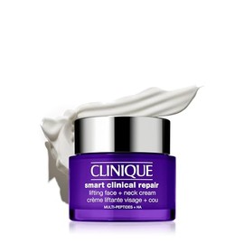 Clinique Smart Clinical Repair Anti Aging Lifting Face + Neck Cream with Peptides + Hyaluronic Acid For All Skin Types | Hydrating