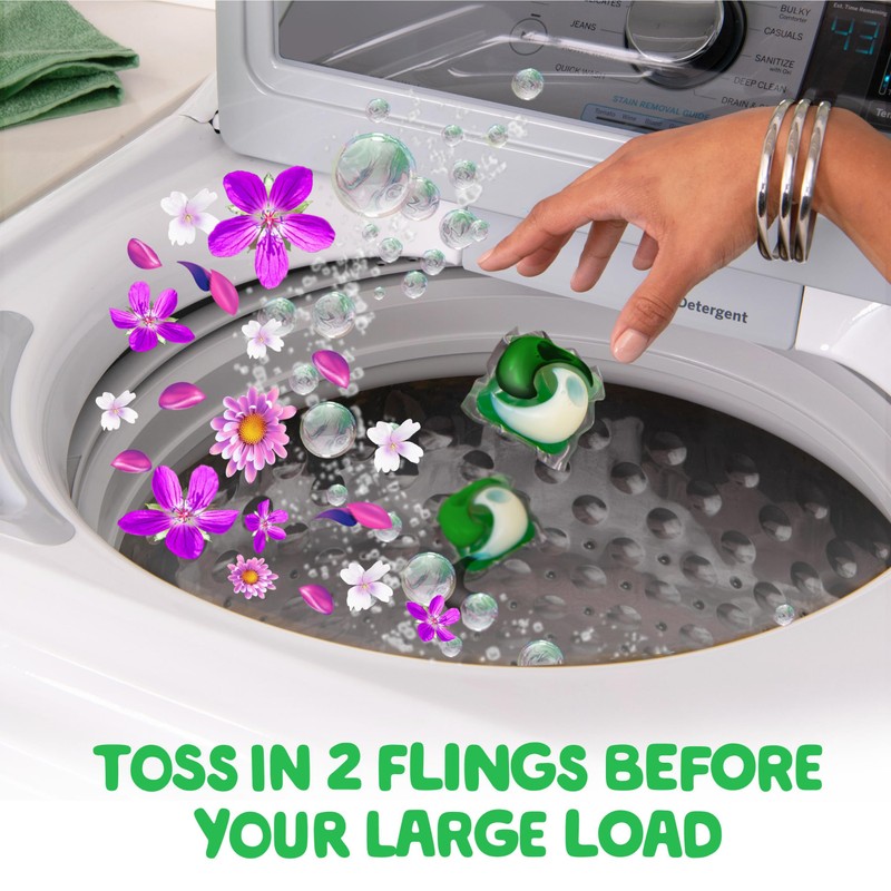 Gain Flings Laundry Detergent Pacs, 60 Count, Moonlight Breeze Scent,