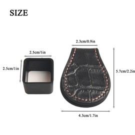LAKE OF FIRE Pool Chalk Holder – Magnetic Leather Pocket Clip Design – Ideal Accessory for Snooker & Billiards